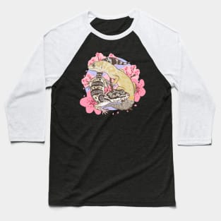 Leopard Geckos and Sakura Baseball T-Shirt